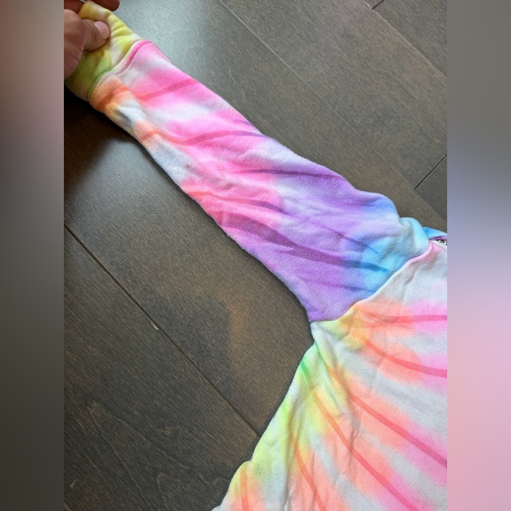 Flowers by Zoe Girls Tie-Dye Purple Pink Yellow Blue Sweatshirt & Legging Set - Picture 7 of 16